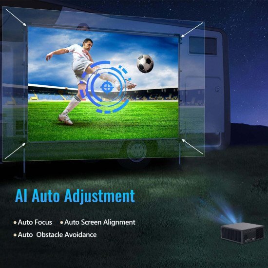 WZATCO Alpha X LED 1080P Smart Projector