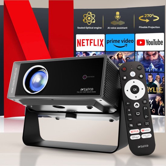 Wzatco Yuva Blaze Plus, Netflix Certified, Native 1080P Projector