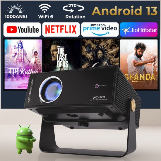 Wzatco Yuva Blaze , Android 13.0, Native 1080P Projector