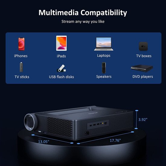 WZATCO Bliss, 4K Ultra Short Throw Projector, ALPD Laser UST Projector for Home & Office