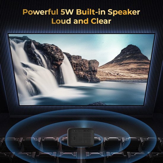 WZATCO Eve Portable 720P Native Projector 1080P Full HD Support