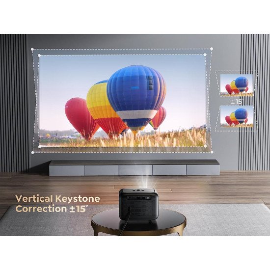 WZATCO Eve Portable 720P Native Projector 1080P Full HD Support